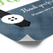 Poster Petit homme vert marine garçon baby shower faveurs (Coin)