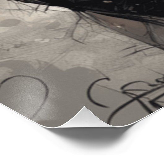 Poster Petit Imaginaire noir générée par l'IA (Coin)