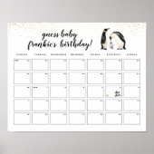 Poster Petit jeu de devinette d'anniversaire de bébé pour (Devant)