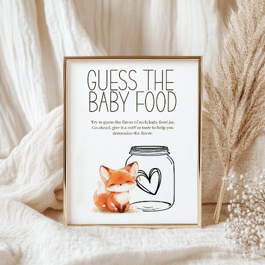 Poster Petit jeu de devinette de nourriture pour bébé Lit