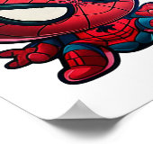 Poster petit joli super-héros arachnide caricature de sty (Coin)