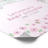 Poster Petit lapin et Baby shower de ballon Bienvenue (Coin)