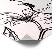 Poster Petit lapin rose clair Brunch de Pâques (Coin)