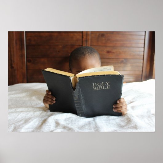 Poster Petit lecteur de la Sainte Bible (Devant)