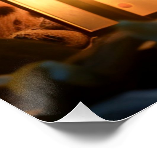 Poster Petit léopard doux (Coin)