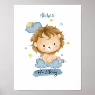 Poster Petit Lion des Leçons du Nuage