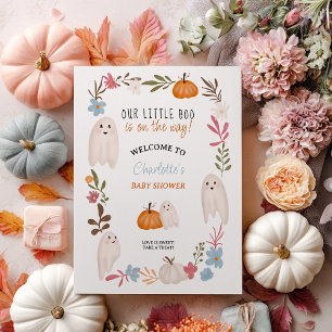 Poster Petit livre d'Halloween Fantômes baby shower d'acc