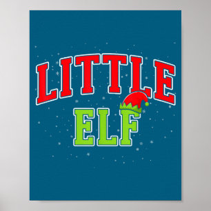 Poster Petit Lutin Noël Famille Groupe Correspondant Xmas