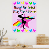 POSTER PETIT MAIS FIERCE RAINBOW GYMNASTICS DESIGN (Cuisine)