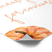 Poster Petit Merci minimaliste Citrouille pour venir (Coin)