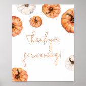 Poster Petit Merci minimaliste Citrouille pour venir (Devant)