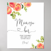 Poster Petit mimosa pêche (Devant)