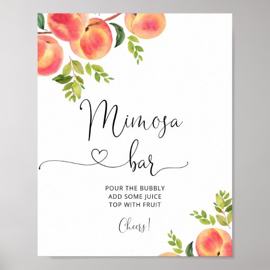 Poster Petit mimosa pêche (Devant)