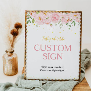 Poster Petit Miss ONEderful Anniversaire Panneau de table