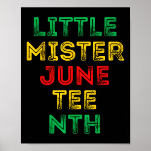 Poster Petit Monsieur Juneteenth Enfants Garçon Noir Tout