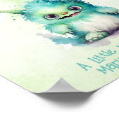 Poster Petit Monster Boy Baby shower Faveurs (Coin)