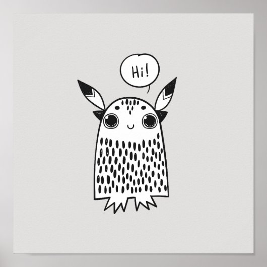 Poster Petit monstre mignon (Devant)