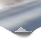 Poster Petit Oiseau de tirelire touffeté dans la neige (Coin)