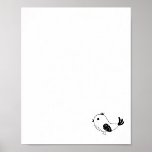 Poster Petit oiseau individuel