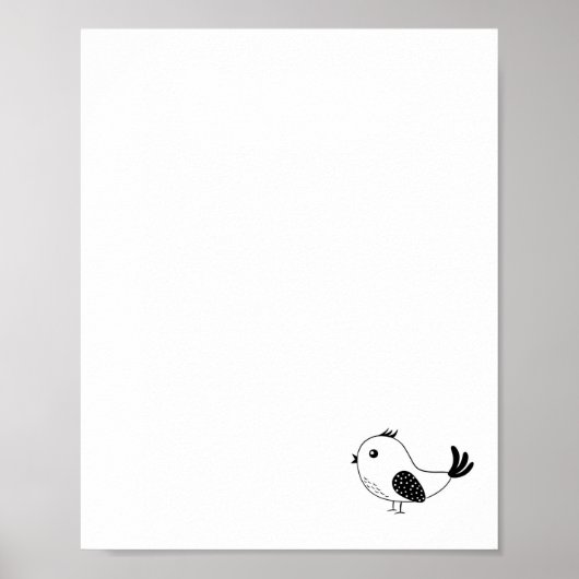 Poster Petit oiseau individuel (Devant)