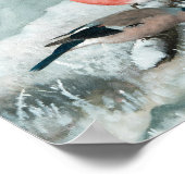 Poster Petit oiseau mignon - Bullfinch, Art (Coin)