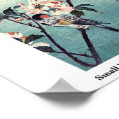 Poster Petit oiseau sur une branche par Andō, Hiroshige (Coin)