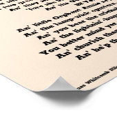POSTER PETIT ORPHANT ANNIE POEM (Coin)