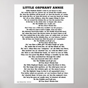 POSTER PETIT ORPHANT ANNIE POEM