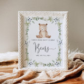 Poster Petit ours des bois devinez combien d'ours