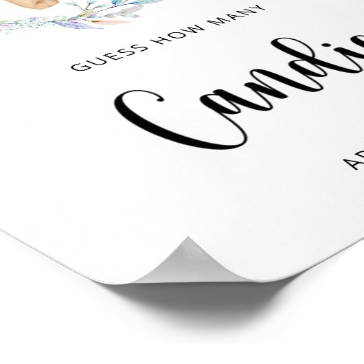 Poster Petit ours devinez combien de bonbons (Coin)