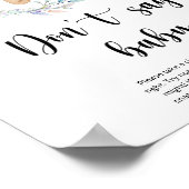 Poster Petit ours en peluche Ne dis pas bébé (Coin)