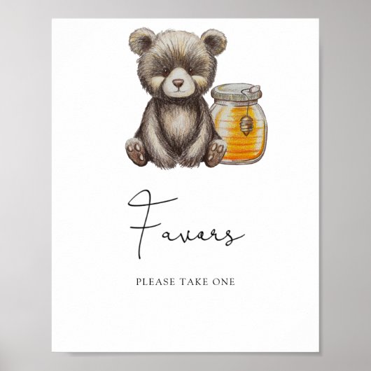 Poster Petit ours - Favoris (Devant)