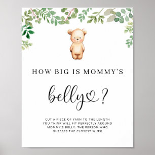 Poster petit ours quelle est la taille du ventre de maman