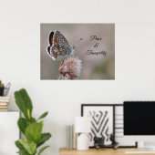 Poster Petit papillon bleu (Bureau à domicile)