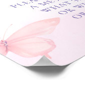 Poster Petit Papillon rose pourpre Anniversaire Capsule (Coin)