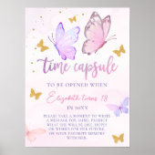 Poster Petit Papillon rose pourpre Anniversaire Capsule (Devant)