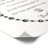 Poster Petit Pearl Black Coquette Bow Conseils pour bébé (Coin)