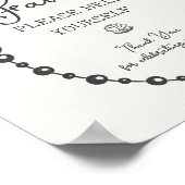 Poster Petit Pearl Black Coquette Bow Faveurs (Coin)