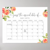 Poster Petit pêcher Devinez le calendrier de la date prév (Devant)