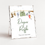 Poster Petit Pêcheur Baby shower Déchets Raffle<br><div class="desc">Faites de votre événement un événement spécial avec ce Baby shower de pêche avec notre joli et mignon Diaper Raffle Signal avec adorable Clothesline thème Baby shower. Téléchargez,  personnalisez et créez des souvenirs durables avec cette touche parfaite pour votre fête joyeuse ! BS835</div>