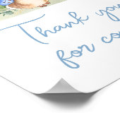 Poster Petit Peter Rabbit Baby shower Merci pour venir (Coin)