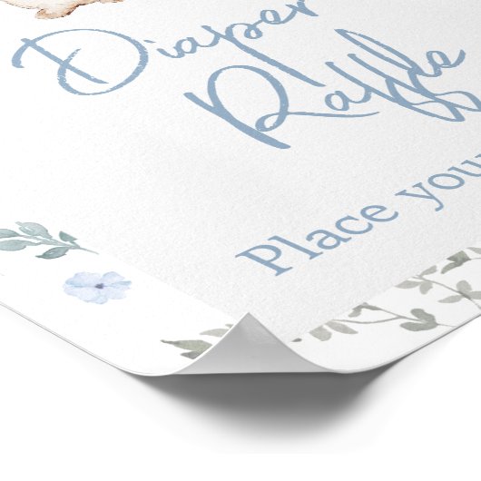 Poster Petit Petit Grotte Baby shower Déchets Raffle (Coin)