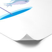 Poster petit pingouin de pêche à la glace (Coin)
