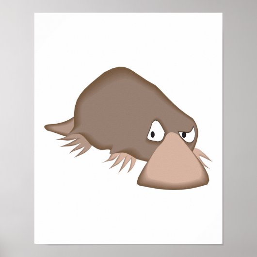 Poster petit platype triste (Devant)