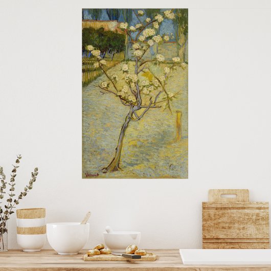 Poster Petit poirier en fleurs par Vincent Van Gogh (Cuisine)