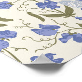 Poster Petit Pois doux bleu et crème 1er anniversaire (Coin)