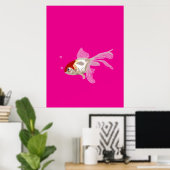 Poster Petit poisson rouge - (Bureau à domicile)