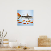 Poster « Petit poisson rouge, grosse énergie de requin » (Cuisine)