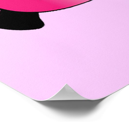 Poster Petit poney rose pépinière enfants art (Coin)