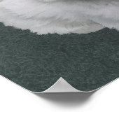 Poster Petit portrait de chien blanc (Coin)